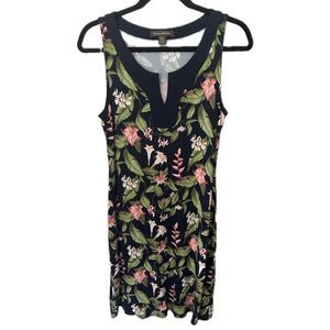 Tommy Bahama Women's Botanical Beauty Floral Resortwear Split V Neck Dress S